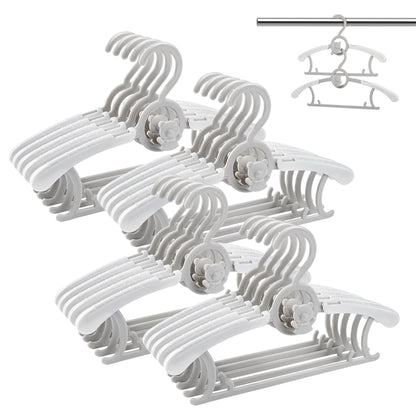 Baby Clothes Hangers 20 Pack, Plastic KidsHangers Space Saving for Closet