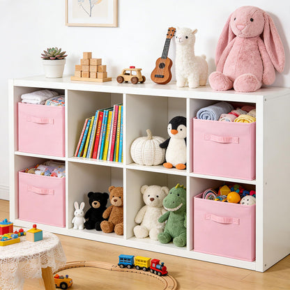 GFUEIGJ Cube Storage Boxes Foldable Storage Cubes Cube Storage Box with Handles Square Storage Boxes for Home Office Kids Room Closet Shelves