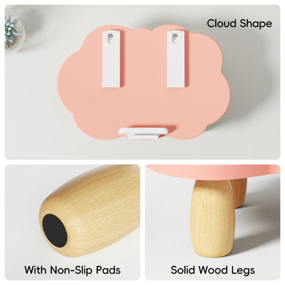 AFOOYO Adjustable Wood Laptop Stand, Ergonomic Height Angles Computer Stand, Cloud-Shaped Holder Riser Notebook Stand for Desk Compatible with Air