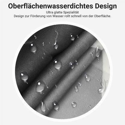 Shower Curtain 300 x 200 cm Gradient Black Water Drops, Weighted Hem, Anti-Mould Textile, Water-Repellent