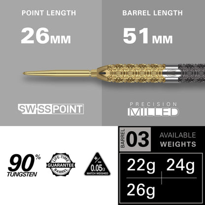 TARGET Darts Cult Envy 03 22G 90% Tungsten Swiss Point Steel Tip Darts Set