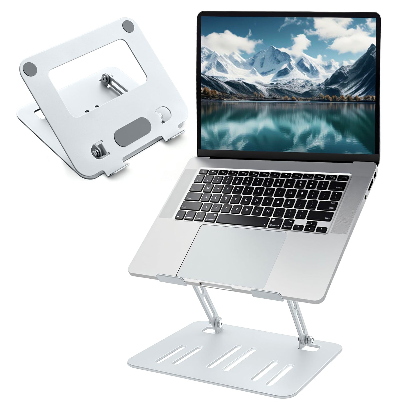 WEIQILE Adjustable Laptop Stand for Desk,Portable Foldable Computer Stand with Ergonomic Design and Anti-Slip Base for Compatible with 11-16”Laptops