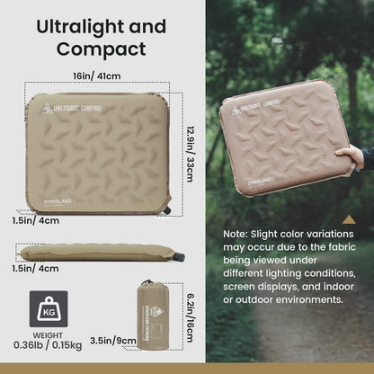 OneTigris Inflatable Seat Cushion, Lightweight Waterproof Seat Pad