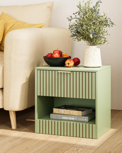 Apetaccat Small Bedside Table,41x28x39cm, Farmhouse Wooden Bedside Cabinet with Drawer,Kids Bedside Table Nightstand for Bedroom,Living