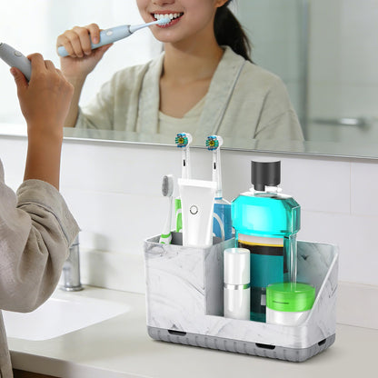 PARKMANI Toothbrush Holders for Bathroom Countertop, Kids Electric Toothbrush and Toothpaste Holder, Bathroom Accessories Vanity Organizer