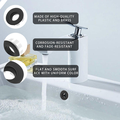 Black Brass Basin Bathroom Sink Overflow Cover