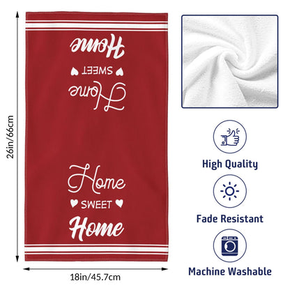 Valentines Day Kitchen Towels, Sweet Home Love Dish Towels, Wedding Anniversary Valentines Day Decor Hand Towels
