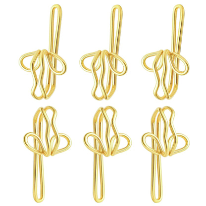 Metal Curtain Hooks 100 Pieces for curtains (gold,2.9x1.2cm)