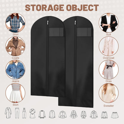 AMFUN 6 PCS Dress Bag,Full Length Travel Suit Bag with Zipper, Dust-proof Clothes Covers Protector Bags,Gown Garment Bag for Long Dresses, 140×60 cm
