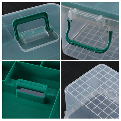 Lesbin 1-Pack Plastic First Aid Storage Box, Clear First Aid Medicine Storage Box, F