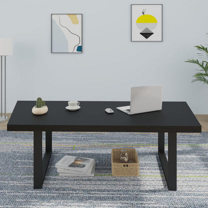 IBF Coffee Table Living Room Wooden Center Coffee Tables 120cm Black Oak