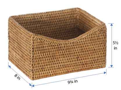 KOUBOO La Jolla Rattan Organizing and Shelf Basket, Honey-Brown
