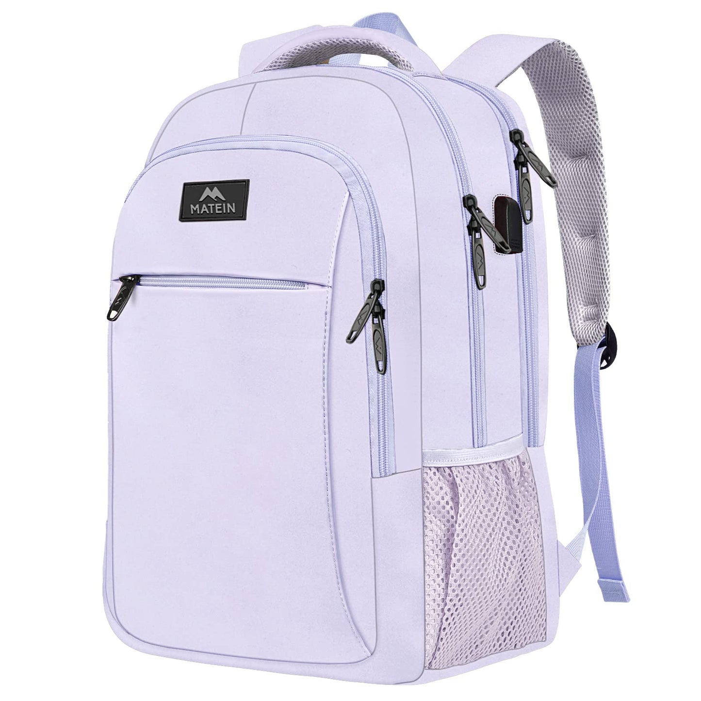 MATEIN Women Backpack, Lightweight Girls School Bag Water Resistant School Backpack 15.6 Inch Laptop Rucksack with USB Port Laptop Compartment, Casual