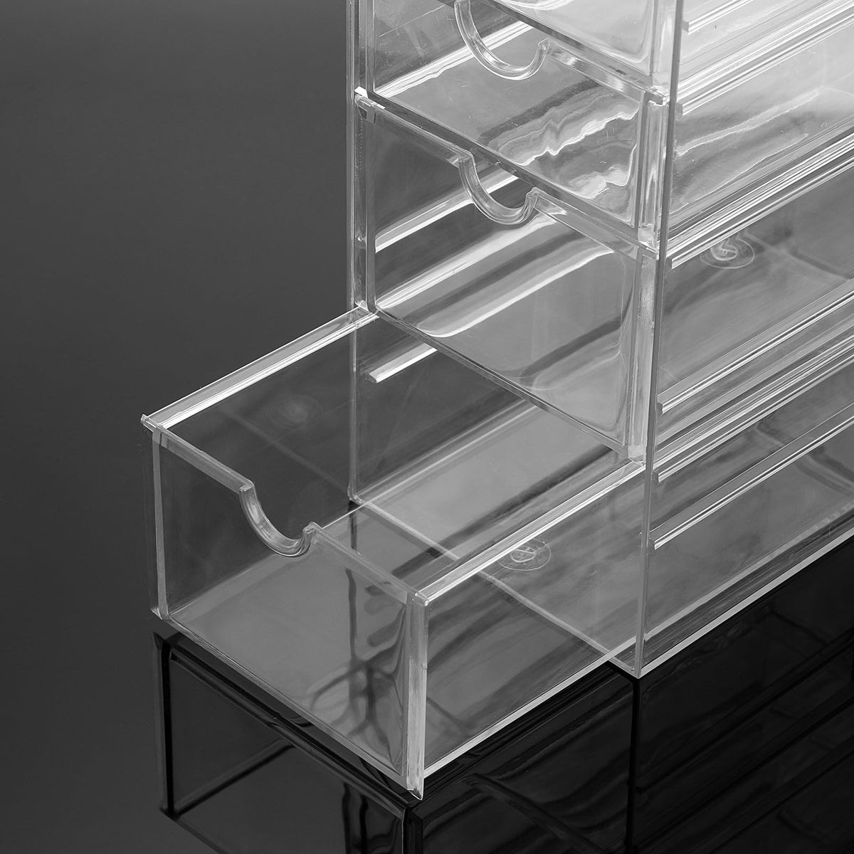 SUMTree Clear Hair Accessory Organizer Box with 5 Drawers, 25×17×10cm