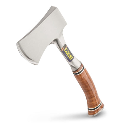 Estwing E14A Sportsman's Axe Leather Grip - 2.3/4in Edge (1.1/4 lb), Steel, 12", Hatchet