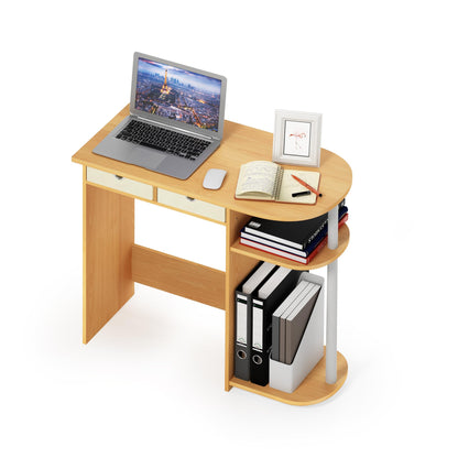 Furinno Go Green Home Laptop Notebook Computer Desk, Study Desk, Writing Desk, Beech/Ivory/White