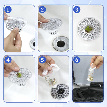 YBEATY 300 PCS Kitchen Disposable Strainer Sink Net Mesh Filter Bag Fits Sink Drain Strainer Scalability Elastic Anti-Clogging Bag for Collecting