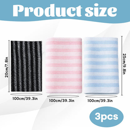 GxouQcn Exfoliating Towel, 3 Pack Body Exfoliation Towels for Gentle Skin Care, Deep Cleansing Shower Washcloths for Gym and Travel Use