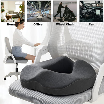 Donut Cushion,Doughnut Sciatica Hemorrhoid Orthopedic Coccyx Cushion for Pressure Relief,Tailbone Pain,Memory Foam Ring Seat Cushions for Car,Office