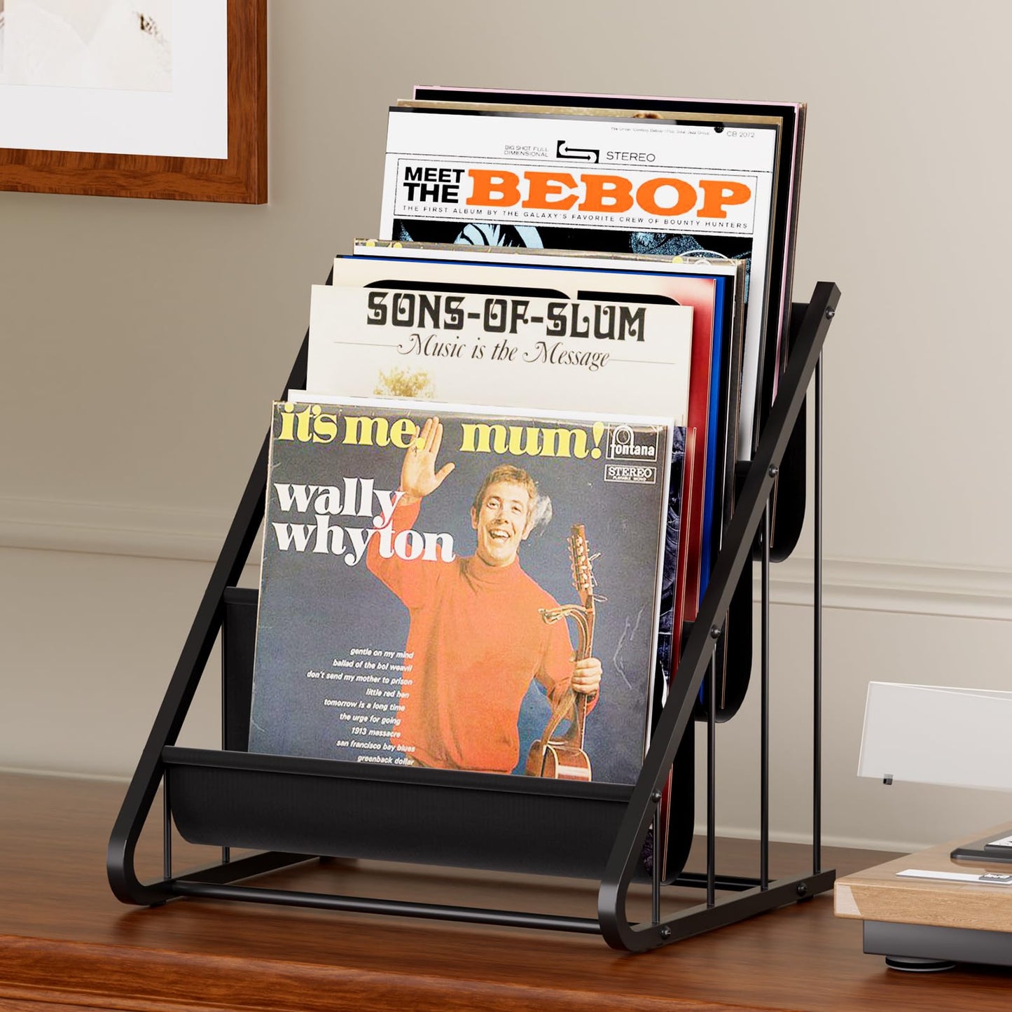 Vinyl Record Storage 3 Levels,Vinyl record stand,shelving for vinyl,record player stand, Cd Rack
