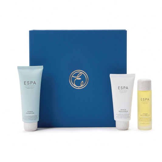 ESPA Fitness Collection | Muscle Rescue Balm, Body & Shower Gel with Peppermint, Eucalyptus & Lavender for Post-Workout Recovery, Soothe Tired Muscles
