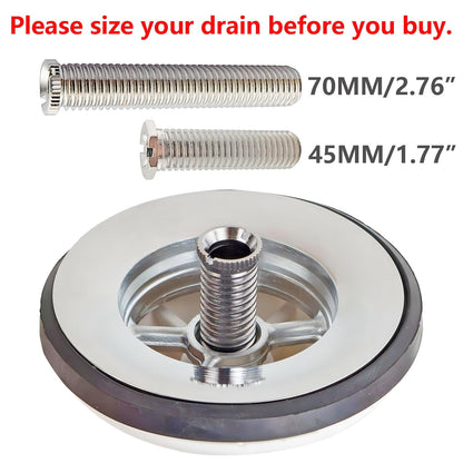 Qrity 70mm Ceramic Wash Basin Extended Bolt Screw Kitchen Sink Basket Strainer Plug Screw for Marble Artificial Quartz Stone Wash Basin