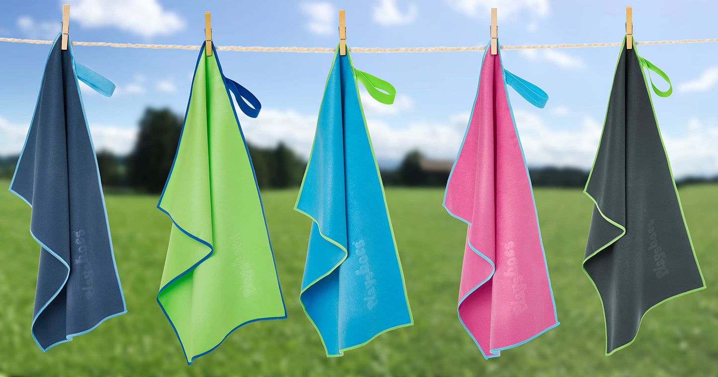 Playshoes Unisex Multifunctional Towel, Microfibre Bath Towel Portable Blanket, Green, 30 x 50 cm