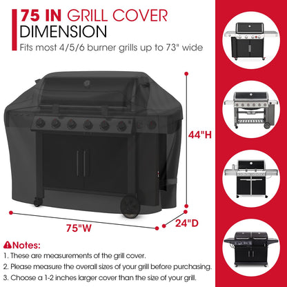 Unicook Barbecue Cover, Heavy Duty Waterproof Outdoor BBQ Gas Charcoal Grill Cover, UV Resistant Oxford Fabric, Fits Weber Char Broil Barbecues and