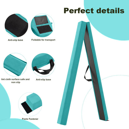 FBSPORT 270 cm Folding Balance Beam, Gymnastics Balance Beam, Gymnastics Floor Beam, Flocked Layer Balance Beam, Balance Fitness Equipment For