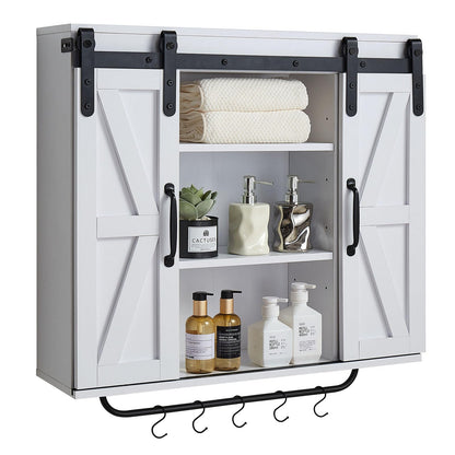 VEVOR Bathroom Wall Cabinet, 2 Doors and Adjustable Shelf, Over the Toilet Storage Medicine Cabinet Wall Mounted