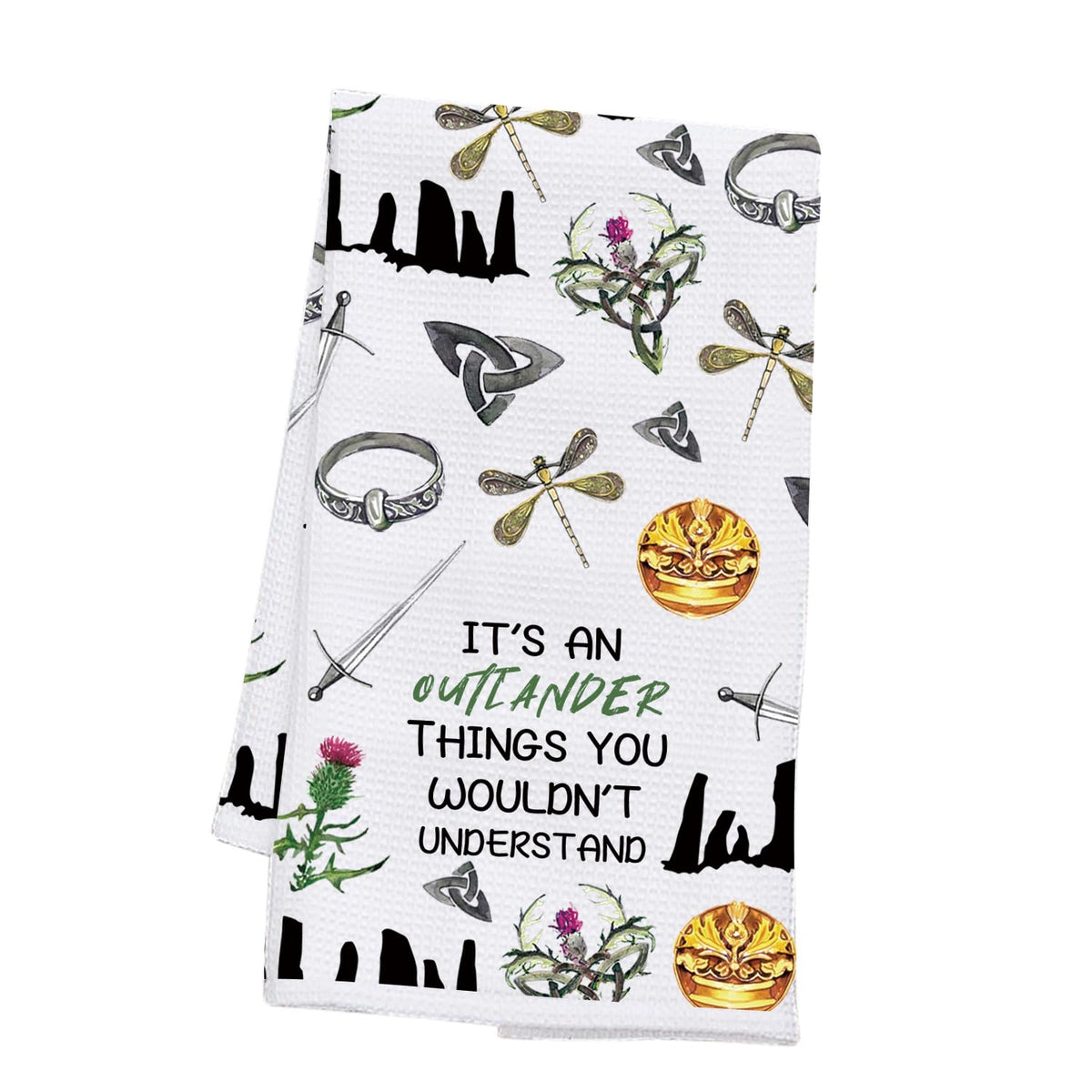 PLITI Outlander Kitchen Towel Scottish Thistle Gifts It's An Outlander Things You Wouldn't Understand Scottish Fans Gift (Outlander Things TWU)