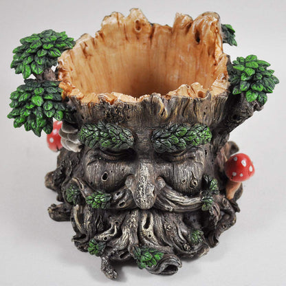 Tree Ent Face Plant Pot Holder Greenman Decorative Garden Myth Sculpture Planter H15cm