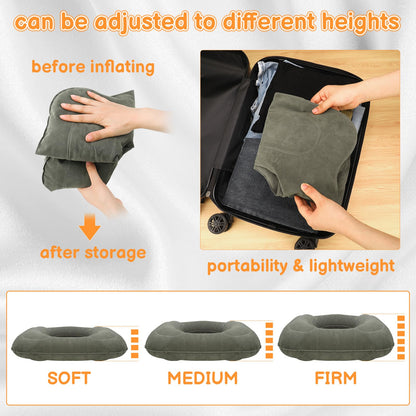 Inflatable Donut Pillow Hemorrhoid Cushion Dark Grey Doughnut Cushion