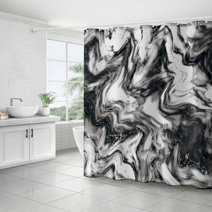 FAIRYGATE Long Shower Curtains With 12 Hook Mildew Water Resistant Bathroom 80 x 180cm Long Shower Curtain Liner Washable B9007