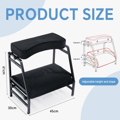 TOPROUD Adjustable Double Step Footrest, Ergonomic Under Desk Foot Rest with High Density Foam & Iron Frame