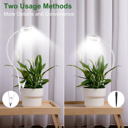 Grow Lights for Indoor Plants, Clip On 6500K Full Spectrum LED Grow Light, Two Installation Options Plant Light, 3 Colors Grow Lamp with 360?