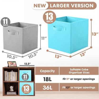 Pinkgarden Storage Box, Collapsible Fabric Storage Cube with Handles for Home, Kids Room, Closet and Toy Organization,Pack of 4, 33 x 33 x 33 cm, Pink