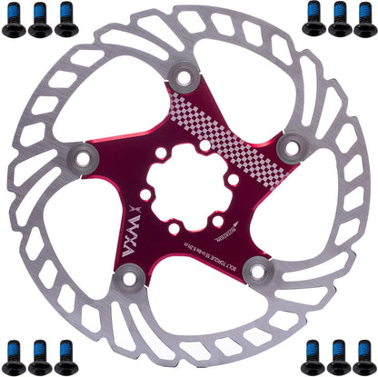 YBEKI Bike Disc Brake Rotor 140mm 160mm 180mm 203mm Heat Dissipation disc Brake Rotor with 6 Bolts for Road Bike Mountain Bike MTB BMX Stainless Steel