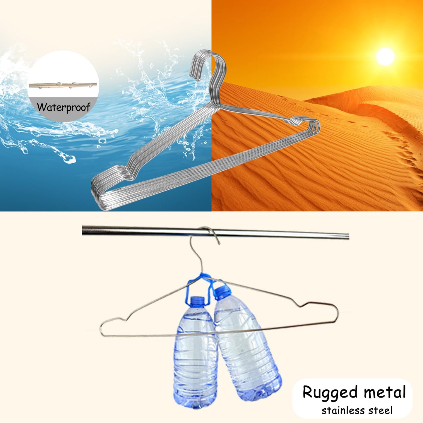Extra Wide Wire Hangers for Plus Size Clothes, 19 Inch Stainless Steel Plus Size Hangers Ideal for XL, XXL Shirts, Coats, Dresses, Etc. Silver. 50pk.