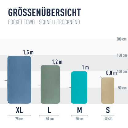 Sea to Summit - Pocket Microfibre Towel S - Hand Towel - Tiny Pack Size - Ultra Absorbent & Quick Dry - Whisper Light - Hang Loop & Case