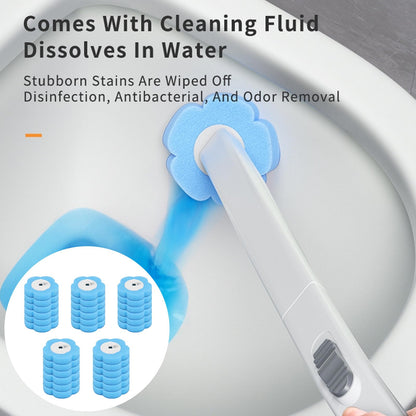 Disposable Toilet Brush Replacement Heads Ocean Blue Refills 30Pcs
