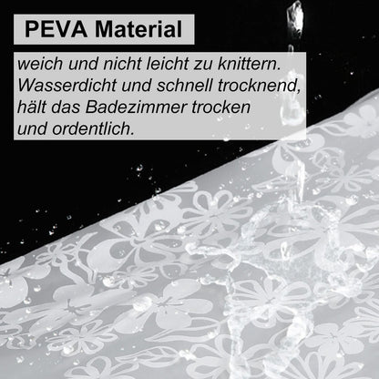 Whoiy Shower Curtain Washable White Shower Curtain Washable 300 x 200 cm Peva Snowflake for Home Dorm,White