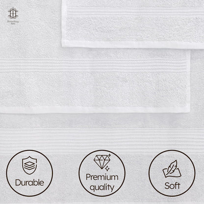 HomeBurg Luxe Set – Washcloths (30 x 30cm), Hand Towels (40 x 70cm) & Bath Towels (65 x 137 cm) – 100% Cotton, Soft, Absorbent, Easy Care, Versatile