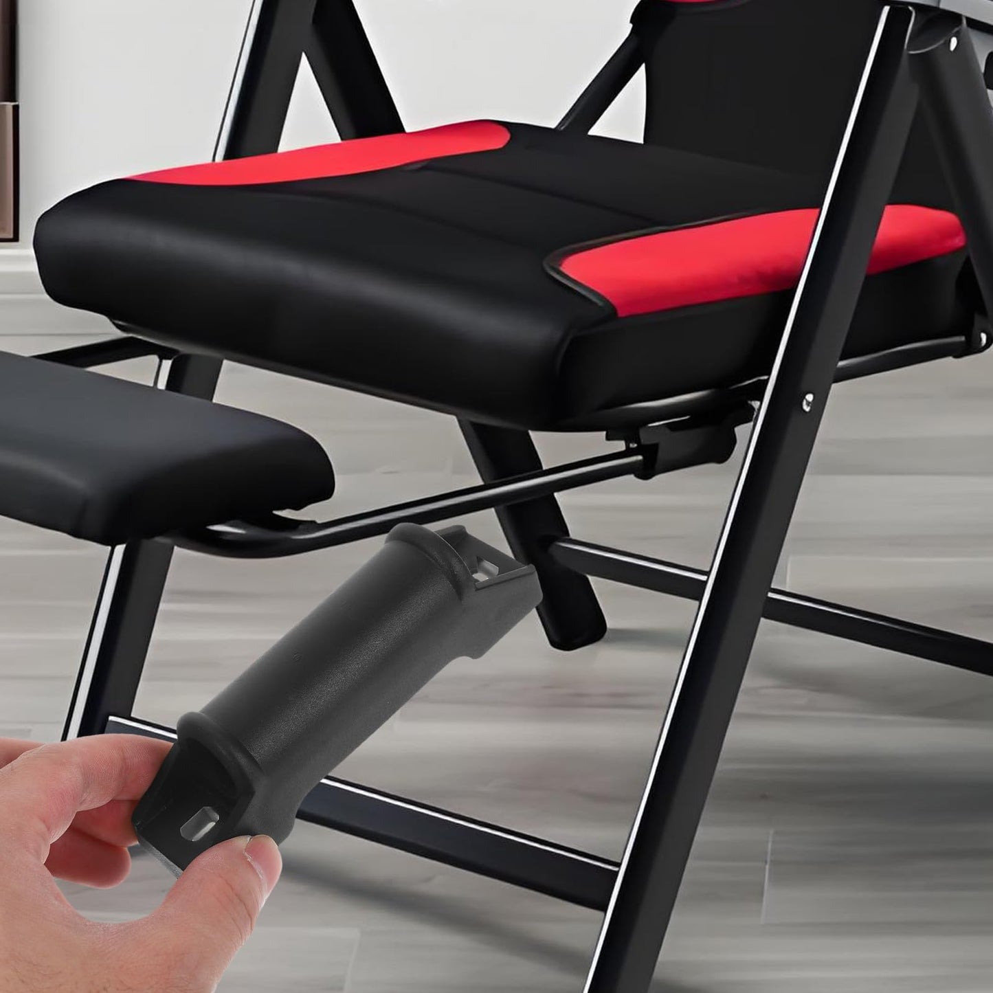 SHINEOFI 4Pcs Desk Chair Footrest Sliders Replacement Parts Ergonomic Footrest Attachment for Office Gaming Chairs Smooth Edges Easy Installation