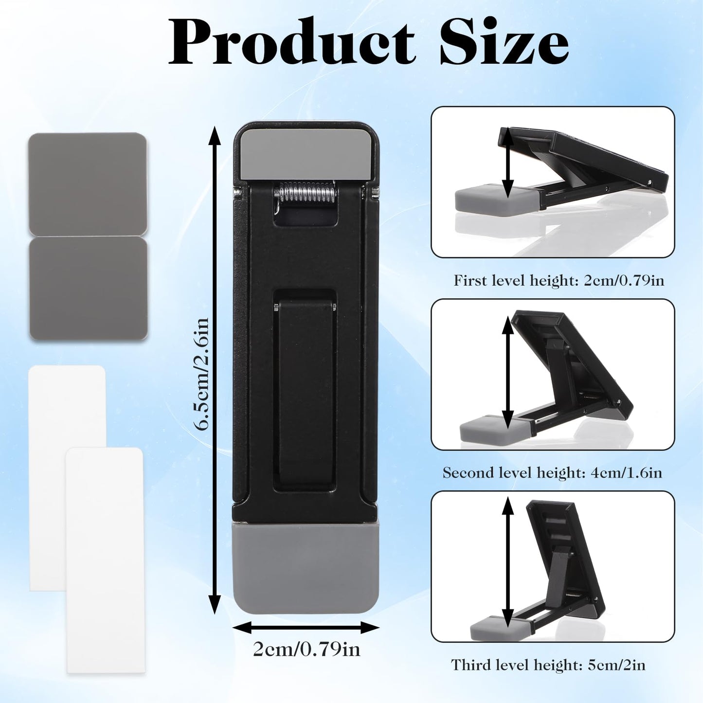 WJIAAA 4Pcs Mini Portable Laptop Stand, Foldable Keyboard Riser Stand