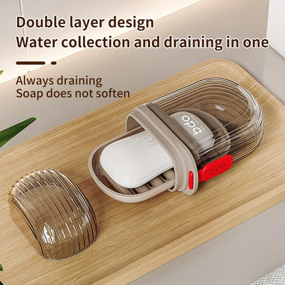 2 Pcs Travel Soap Dish with Lid, Mini Soap Case Soap Bar Leak Proof Waterproof Portable Travel Soap Box Container,Shower Soap