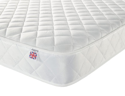Aspire Beds Cumulus White 2 Sleep Comfort Layers & AC Aspire-Cool Touch Sleep Surface Foam Free Bonnell 500 Sprung Premium Economy Mattress