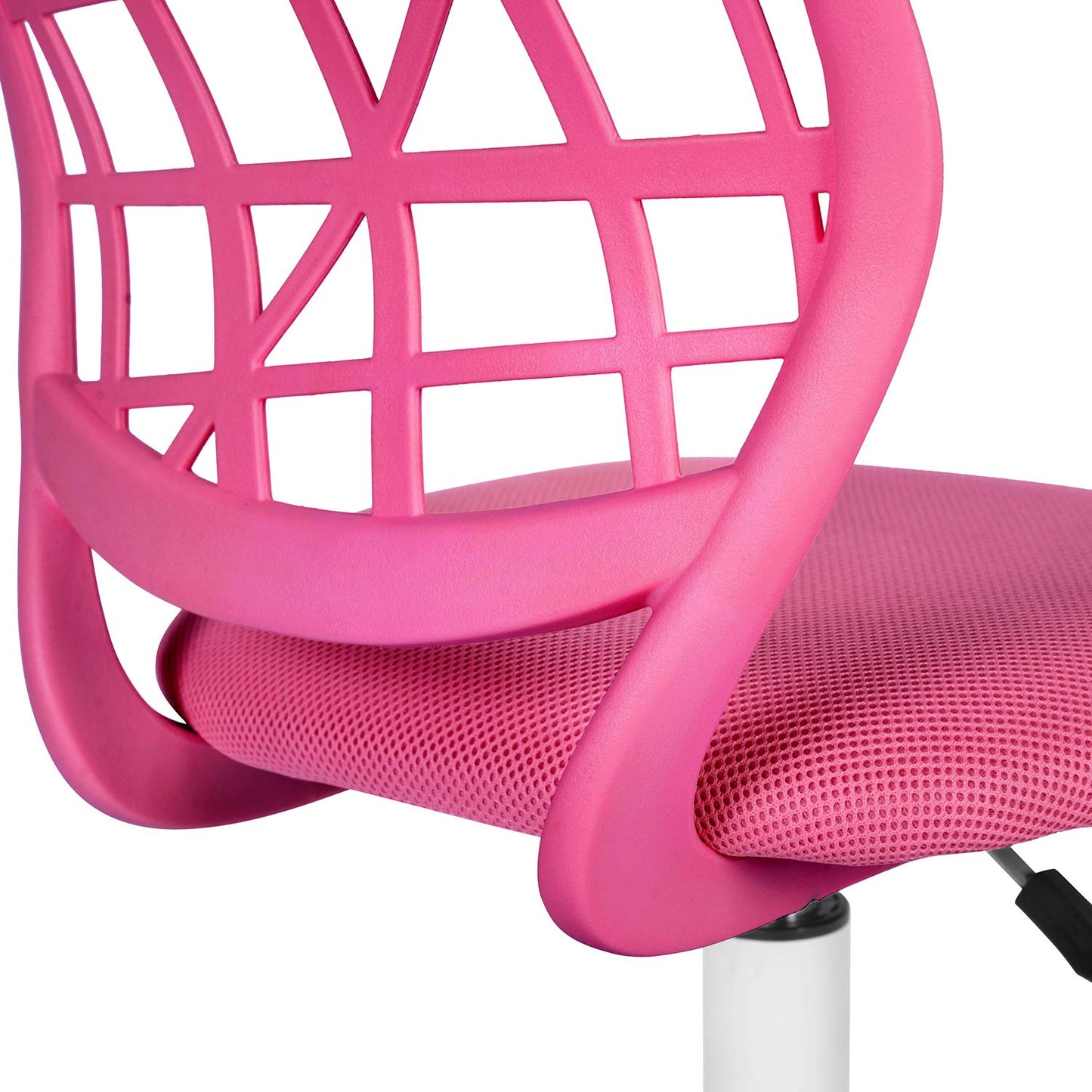 HOMYLIN Desk chair Computer chair Ergonomic Fabric Swivel Office Comfy chair Work Chair without Arms Height Adjustable Study chair, Pink I