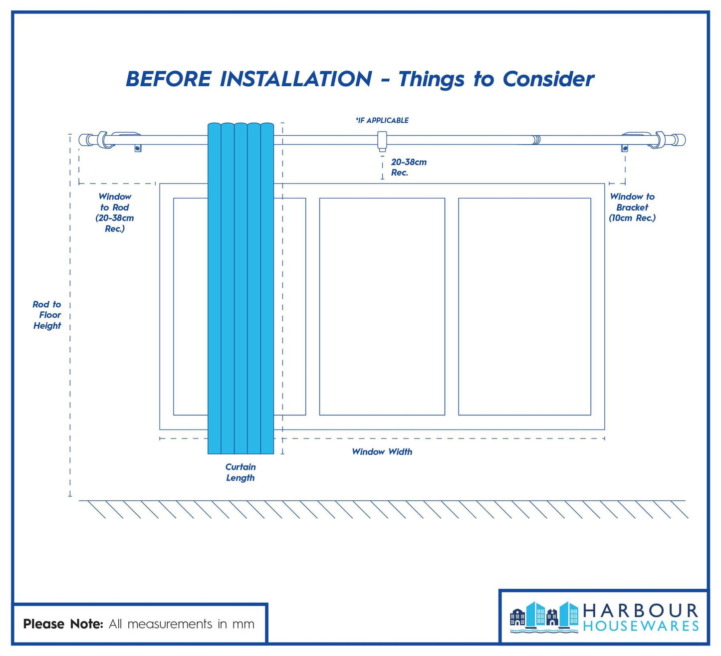 Extendable Metal Curtain Pole Kit - 77 to 150cm