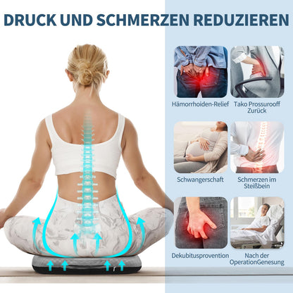 Babyezz Coccyx Pain Relief Cushion - Orthopaedic Coccyx Cushion for Bed Wounds, Hemorrhoids & Recovery Breathable Seat Pads for Office Chair